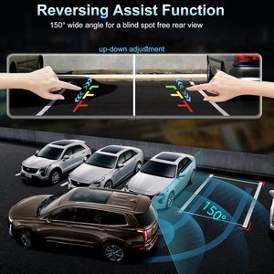 Carlover AI Dashcam a Doppia Lente con Schermo CarPlay da 10 Pollici 4K+1080P Touch Screen, CarPlay, Android Auto, Mirror Link, Visione Retromarcia, Nero - Product Image 5