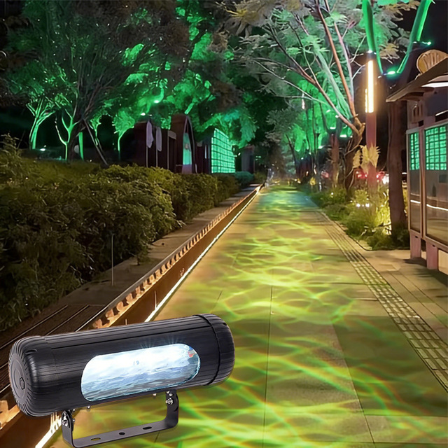 Water-ripple Projection Lamp Dynamic Water-wave logo Multi-color Customization for Indoor Floor Outdoor Park Ambiance Lighting