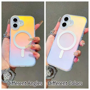 Holografische telefoonhoesje met gradiënt magnetische PC voor iPhone - Product Image 2