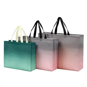 Tái sử dụng Tote mua sắm không dệt túi với logo in khuyến mại mua sắm túi