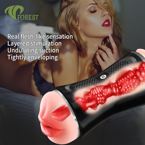 Çift Penetrasyonlu Silikon Yapay <span class=keywords><strong>Penis</strong></span> ve Manuel <span class=keywords><strong>Penis</strong></span> Pompası ile Erkek Mastürbasyonu için TT FOREST Masturbator - Product Image 5