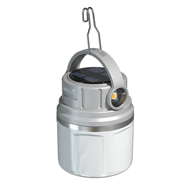Solar Rechargeable Camping Light Portable LED Tent Lamp Outdoor Hanging Lantern for Emergency Street Vendor