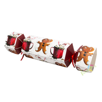Personalizado de lujo de Navidad dulces galletas dulce barra vacía Chocolate papel embalaje caja de regalo con cinta
