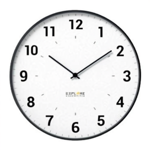 Reloj de pared (25cm) con números blanco y plateado RAC1003 - Product Image 2