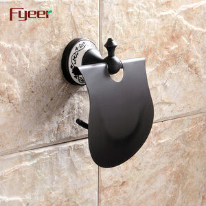 Fyeer Porte-<span class=keywords><strong>papier</strong></span> hygiénique en laiton au design en <span class=keywords><strong>porcelaine</strong></span> bleue et blanche - Product Image 1