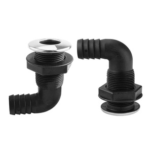 Isure 3 en nylon noir, sortie de drain incurvée, quincaillerie marine pour bateau, filetée, anti-corrosion - Product Image 4