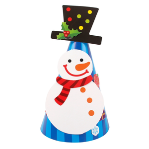 Personnalisé mignon bonhomme de neige renne elfe père noël dessin animé papier chapeaux casquettes pour enfants anniversaire noël événement fête <span class=keywords><strong>photo</strong></span> accessoires décor - Product Image 2