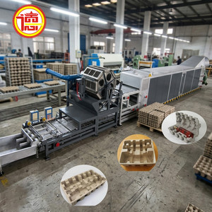 Machine de moulage de pâte à papier recyclé à prix d'usine, équipement de recyclage de papier usagé, machine de formage de pâte, machine de fabrication de barquettes à fruits et œufs en carton - Product Image 1