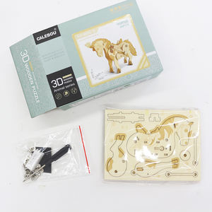 Jeu éducatif, modèle de <span class=keywords><strong>cheval</strong></span> à remonter, jouet en <span class=keywords><strong>bois</strong></span>, <span class=keywords><strong>puzzle</strong></span> <span class=keywords><strong>3D</strong></span> - Product Image 3