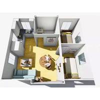 Casa Contenedor Modular Prefabricada de Dos Pisos con Balcón Frontal para Hotel, Resort o Alojamiento Turístico