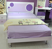 Ensemble de meubles de chambre à coucher pour enfants en MDF rose bon marché de style princesse moderne
