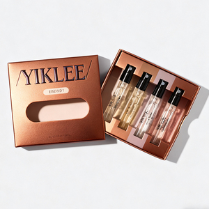 Caja de muestra de perfume personalizada de 3 piezas Embalaje superior-inferior de lujo para viales de <span class=keywords><strong>viaje</strong></span> de 2ml/3ml/5ml Juego de regalo de marca - Product Image 4