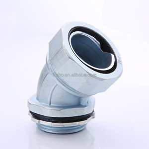 45 graus cotovelo cabo elétrico fio liga zinco metal conduíte flexível encaixe conector apertado líquido - Product Image 4