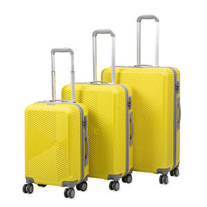 Casing bagasi setelan tiga potong ABS + PC tahan air 20/24/28 inci kapasitas besar kustom dengan lapisan poliester dan pegangan lembut - Product Image 1