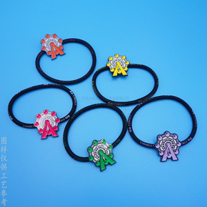 Coleteros con Patrón de Letras Metálicas Kyogoku, Níquel Antiguo, Accesorio para el Cabello Informal, Diseño Retro - Product Image 4