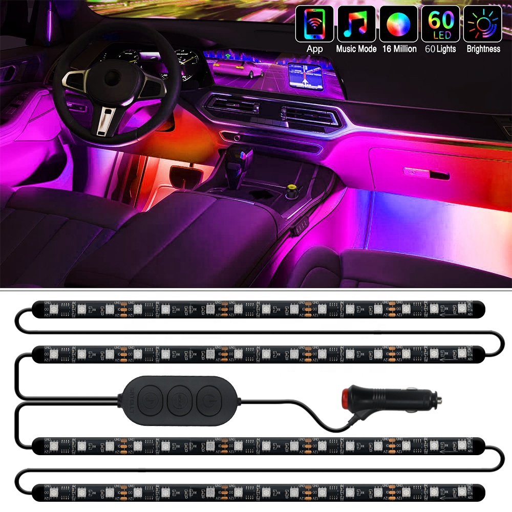 Led lights for cars kit IP65 WS2811 60LED 12V car door light logo