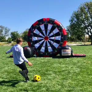 Velcroes gigantes estables para exteriores, tiro inflable comercial, tiro de fútbol, juego de tablero de dardos a la venta