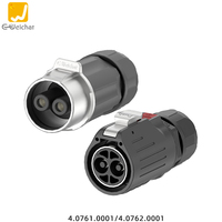 Connecteur d'alimentation industriel circulaire étanche LP32 2-5 broches, fiche mâle IP67 600V/300V 120A/80A/50A -40~+85°C pour connexions de câbles