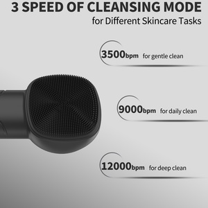 Cepillo de Limpieza Facial Sónico, Exfoliante Facial Eléctrico, Masajeador Facial Refrescante a Prueba de Agua, Dispositivo de Limpieza Facial de Silicona - Product Image 3