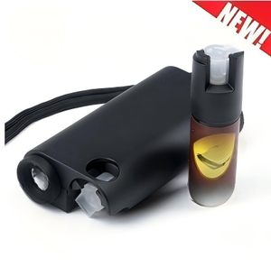 New Black Olympian World's Only All-3 In1Rechargeable Tactical Flashlights with Bear Repellent Spray Self Defense Product