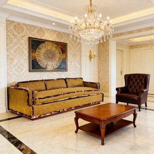 Sofá de Dos Plazas Estilo Tuxedo Antiguo Personalizado, Muebles Dorados para Salón de Bodas, Sofá de Lujo para <span class=keywords><strong>Alquiler</strong></span> de Eventos - Product Image 4