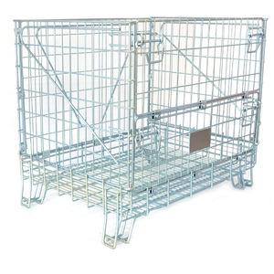 Conteneur en treillis métallique multi-usages détachable avec roues <span class=keywords><strong>Cage</strong></span> de rangement mobile avec couvercle - Product Image 3