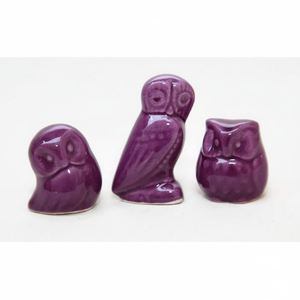 Búhos de cerámica Esculturas intrincadas para decoración del hogar - Product Image 2