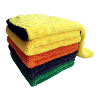 Serviette de séchage pour voiture en microfibre polaire corail composite, super absorbante, sans peluches, pour le nettoyage et le detailing automobile