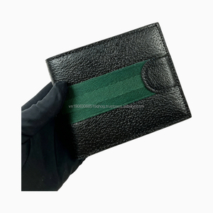 Cartera Minimalista de Cuero de Lujo para Hombre, Diseño Italiano, Negra, de Marca, Delgada, para Tarjetas, Venta al Por Mayor 1.1 - Product Image 1