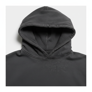 เสื้อมีฮู้ดสำหรับผู้ชายเสื้อฮู้ดหินโอเวอร์ไซส์ล้างได้สไตล์วินเทจว่างเปล่า - Product Image 1