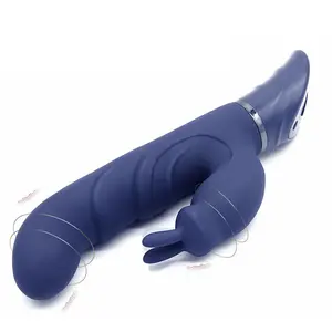 Vibrator seks Tols dapat diisi ulang untuk pria wanita Vibrator biru besar mainan seks dewasa mainan seks kelinci sepuel mainan seks dewasa Tiongkok