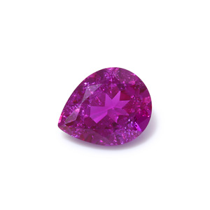 Cultured Rose Purple Pear Cut Corundum Gemstone For Jewelry Making - Product Image 5