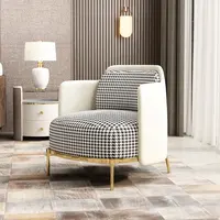 현대 거실 가구 안락 의자 라운드 쿠션 하이 레그 라운지 의자