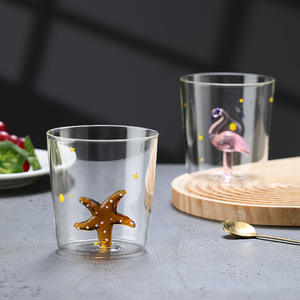 <span class=keywords><strong>Tasse</strong></span> en verre décorative 3D faite à la main avec des Figurines à l'intérieur Triple <span class=keywords><strong>Animal</strong></span> mignon Murano Art pour les amis d'anniversaire de fête - Product Image 4