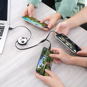 Pinou Panda Retractable 3-in-1 <b>Charging</b> <b>Cable</b> Fast Charge For Phone Tablet Laptop - Product Image 3