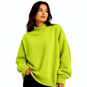 Sweat-shirt à col montant en polaire surdimensionné, personnalisé, de qualité supérieure, pour l'hiver, décontracté, respirant, coupe-vent - Product Image 1