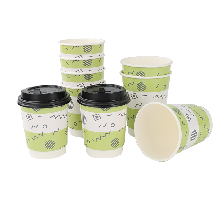 Oem Custom Logo High Quality Biodegradable 8oz 10oz 12oz 16oz Double Wall Paper Coffee Cups