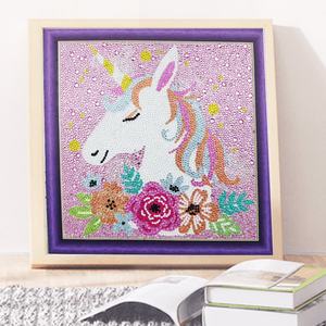 Pittura Diamante 5D Fai-da-Te con Immagini di Unicorni Cartoon e Strass Luminosi a Forma Speciale - Product Image 2