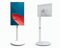 Layar Sentuh Digital Signage Android Portabel 32 Inci, Layar LCD Kapasitif, Tipe Standing, untuk Pusat Perbelanjaan