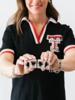 Tuiles de Mahjong de haute qualité de l'Université Texas Tech pour le divertissement