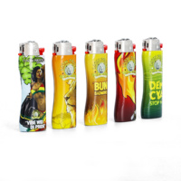 Briquets à gaz électroniques MK Flint en vrac, double flamme pour le camping, personnalisables avec logo