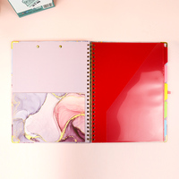 Fabricante, calendario de mesa, diseño personalizado, carpeta de archivos duradera de PVC, suministros para pequeñas empresas, borad de Clip personalizado