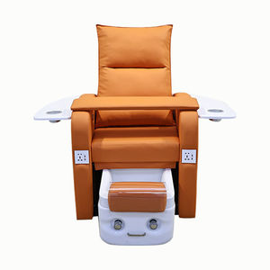 Sièges d'équipement pour ongles de luxe Foot Spa <span class=keywords><strong>Fauteuil</strong></span> de manucure de massage blanc <span class=keywords><strong>Fauteuil</strong></span> de pédicure pour spa électrique inclinable pour salon de manucure - Product Image 1
