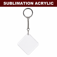 Großpackung Umweltfreundliche Recycelbare Langlebige Blanko-Sublimations-Acryl-Schlüsselanhänger Wärmeübertragung Bedruckbare Transparente Schlüsselringe