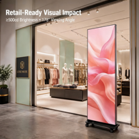 Écran d'affichage LED pliable étanche IP65, résolution 8K, lisible en plein soleil, affichage publicitaire numérique portable, intérieur/extérieur