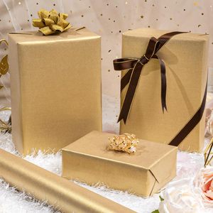 Shimmer Gold Wrapping Paper Jumbo Roll 82.6 Sq Ft Solid Color Metallized Gift <b>Wrap</b> for Multiple Occasions - Product Image 5