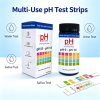 Tiras Reactivas de pH 0-14, 100 Tiras Universales para Pruebas de pH Rápidas y Precisas