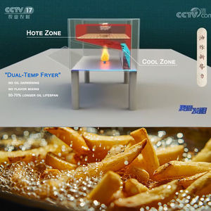 Friggitrice Verticale Commerciale a Gas GPL con Una Vasca e Doppia Temperatura per Patatine Fritte e Chips - Product Image 5