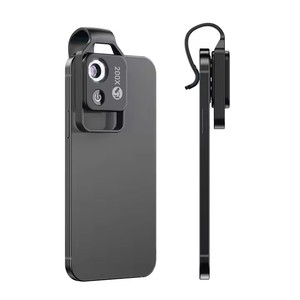 Microscope HD <span class=keywords><strong>200x</strong></span>, mini objectif de grossissement pour téléphone portable avec LED CPL noir et blanc - Product Image 5