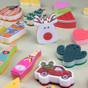 Thân thiện với môi Tùy chỉnh hình cellulose rửa chén miếng bọt biển nhà bếp làm sạch máy lọc khí và miếng cọ rửa bọt biển - Product Image 3